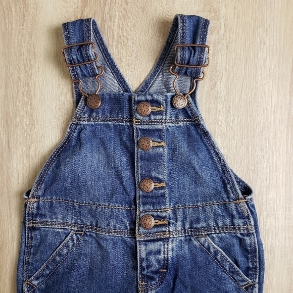 Oshkosh B'Gosh Girls Denim Overalls size 6M - Picture 6 of 8